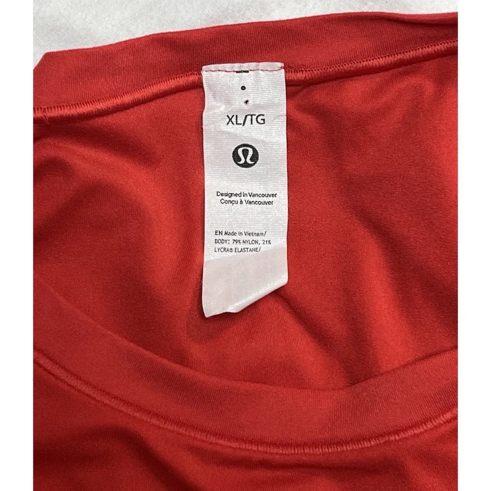 Lululemon Wundermost Nulu Short Sleeve Crew Thong Bodysuit Red XL 14